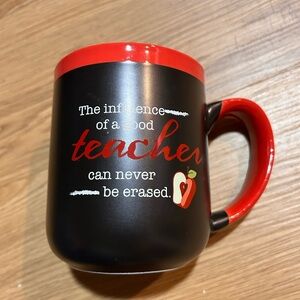 Inspirational Teacher Mug Cup- Black and Red